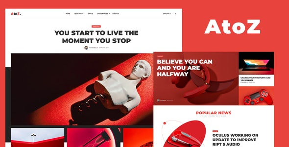AtoZ – Blog and Magazine HTML Template – 33372744