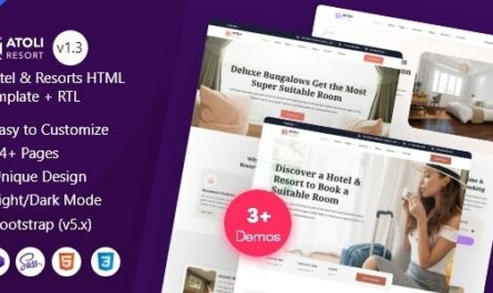 Atoli - Hotel & Resorts Booking Bootstrap 5 Template - 29263540