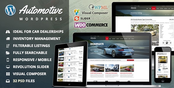 Automotive Car Dealership Business WordPress Theme - 9210971