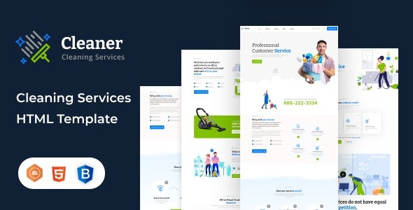 Cleaner – Cleaning Services HTML Template – 47472655