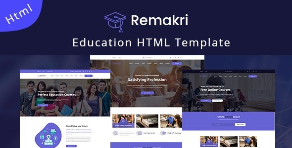 Remakri – Education Course HTML Template – 21717909