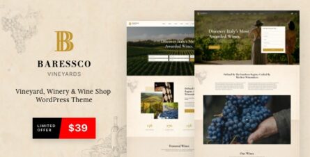 Baressco - Wine, Vineyard & Winery WordPress Theme - 38228513