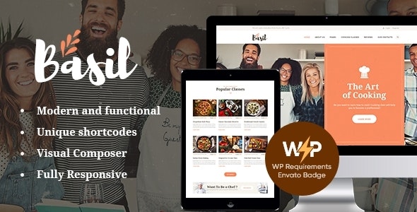 Basil | Cooking Classes and Workshops WordPress Theme – 19324784