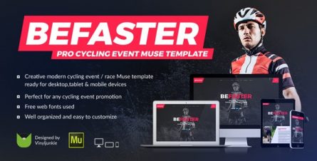 BeFaster - Pro Cycling Mountain Bike Event Race Competition Muse Template - 15209590