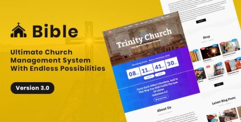 Bible – Church Management System With Shop, Donation, Sermon, Blog, Event, Role, Attendance & More – 20615578