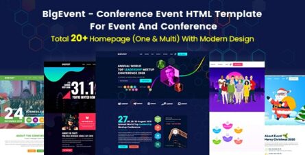 BigEvent - Event, Conference & Meetup HTML Template - 19551429