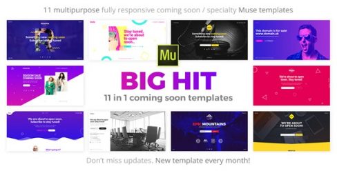 BigHit – 11 in 1 Coming Soon Responsive Muse Templates – 19466892