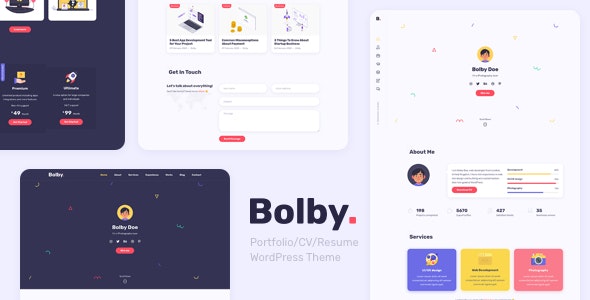 Bolby – Portfolio/CV/Resume WordPress Theme – 25981387