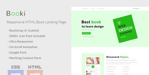Booki – Responsive HTML Book Landing Page – 21208913