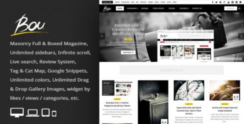 Bou = Masonry Review Magazine Blog WordPress Theme – 7315888