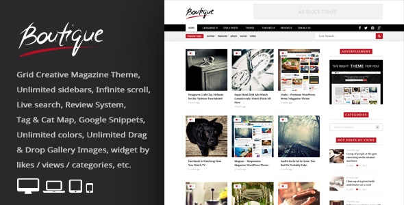 Boutique Grid = Creative Magazine WordPress Theme - 6953175