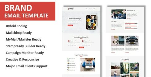 Brand – Multipurpose Responsive Email Template with Online StampReady & Mailchimp Editors – 22649359