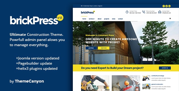 BrickPress – Construction & Business Joomla Template – 16064815