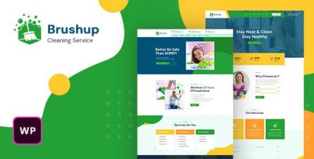 Brushup - Cleaning Service Company WordPress Theme - 28040044