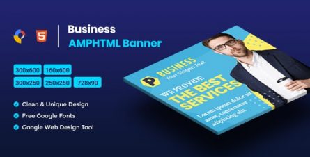 Business AMPHTML Banners Ads Template V04 - 25894943