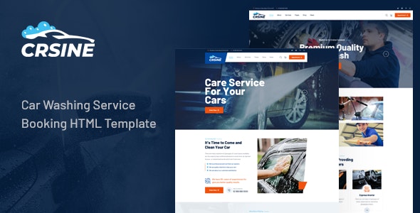 CRSINE – Car Washing Service Booking HTML Template – 30252560