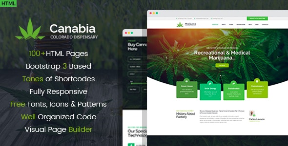 Canabia – Medical Marijuana Dispensary HTML Template – 21748193