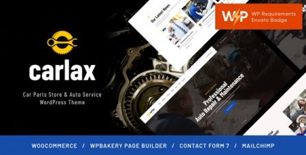 Carlax - Car Parts Store & Auto Service WordPress Theme - 22031024