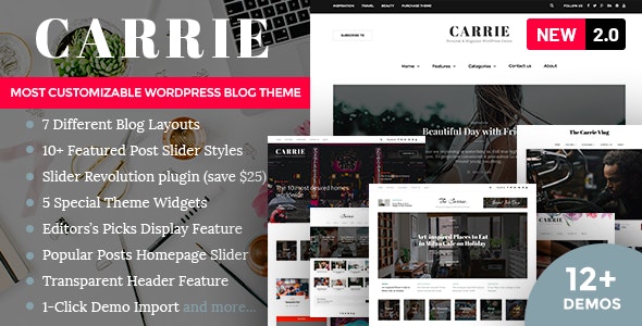 Carrie - Personal & Magazine WordPress Theme - 18968307