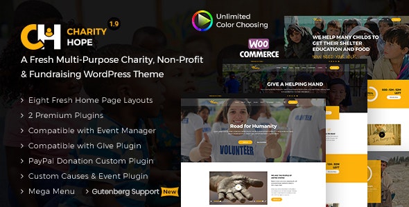 Charity Hope – Non-Profit & Fundraising WordPress Charity Theme – 20433998