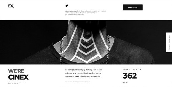 Cinex - Creative Coming Soon Template - 26441490