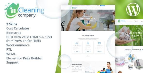 Cleaning Services WordPress Theme + RTL – 20283498