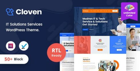 Cloven – IT Solutions Services Company WordPress Theme + RTL – 26621050