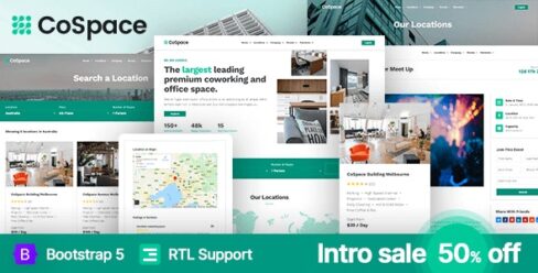 CoSpace – Coworking Company & Events HTML Template + RTL – 34612366