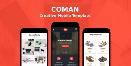 Coman - Creative Mobile Template - 20919248
