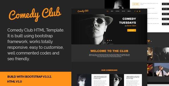 Comedy Club – Entertainment HTML Template – 13593853