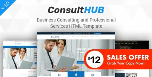Consult HUB – Business Consulting and Professional Services HTML Template – 20519691