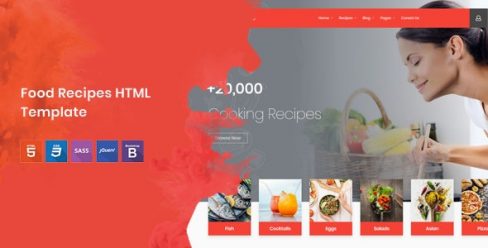 Cook Note – Food Recipes HTML Template – 21786971
