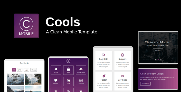Cools – A Clean Mobile Template – 21353845