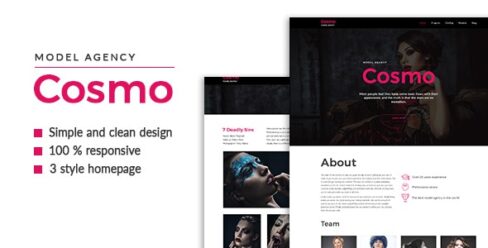 Cosmo — Model Agency HTML5 Template – 18967589