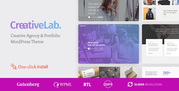 Creative Lab - Studio Portfolio & Design Agency WordPress Theme - 19688367