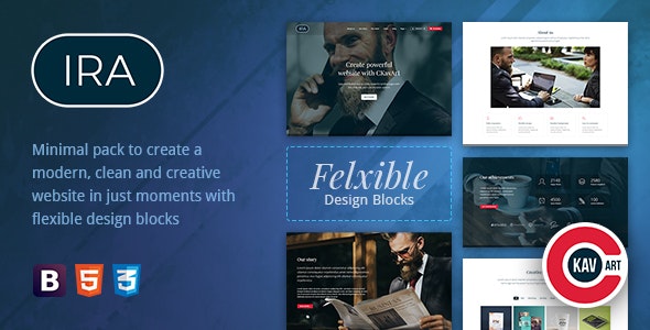 Creative One Page HTML Template – IRA – 21589502