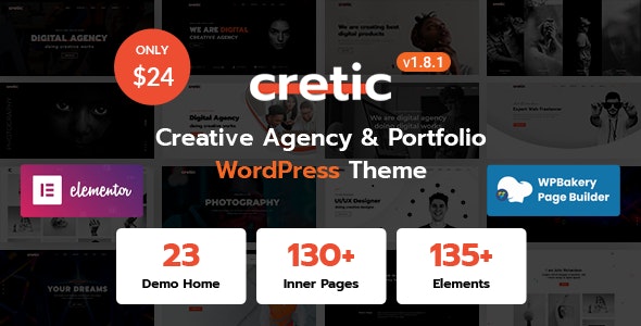 Cretic - Creative Agency WordPress Theme - 25572970