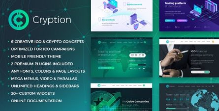 Cryption - ICO, Cryptocurrency & Blockchain WordPress Theme - 21714401