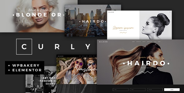 Curly – A Stylish Theme for Hairdressers and Hair Salons – 21937461