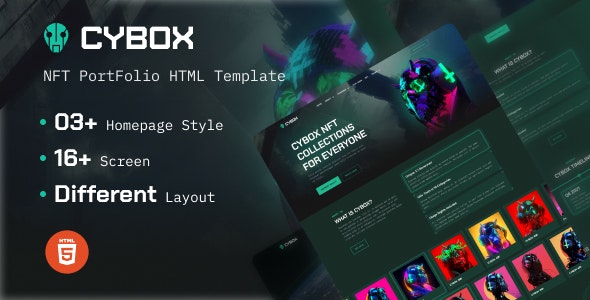 Cybox – NFT Collections HTML Template – 37002533