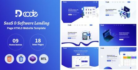 DCode - SaaS & Software Responsive Landing Page Template - 28125642