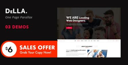 DELLA - One Page Template for Digital Agency - 21892349