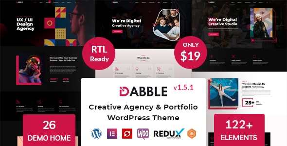 Dabble - Creative Agency & Portfolio WordPress Theme - 32333908