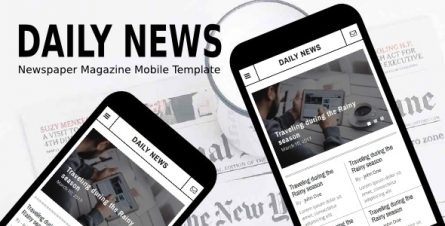Daily News - Newspaper Magazine Mobile Template - 20426392