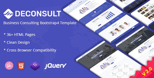 Deconsult - Business Consulting Bootstrap4 Template + RTL - 23102688