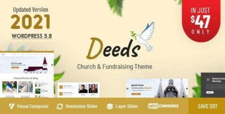 Deeds - Best Responsive Nonprofit Church WordPress Theme - 8009897