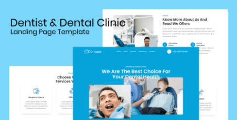 Dentare – Dentist & Dental Clinic Landing Page Template – 35487600