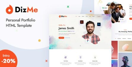 Dizme - Personal Portfolio HTML Template - 36415714