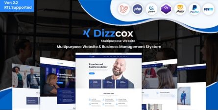Dizzcox - Multipurpose Website & Business Management System CMS - 25986228
