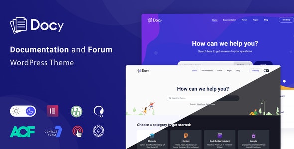 Docy – Documentation and Knowledge base WordPress Theme with Helpdesk Forum – 31370838